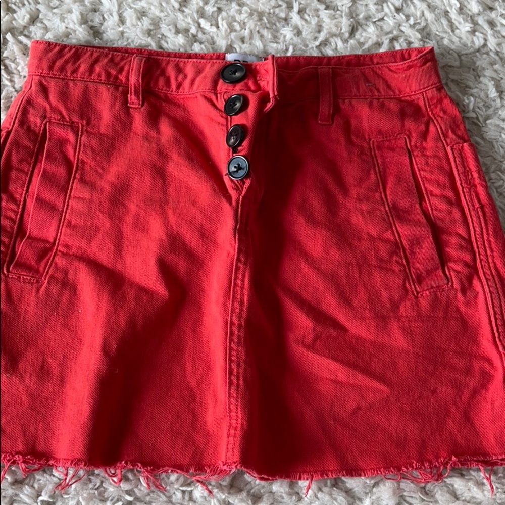 Urban outfitters red Jean skirt